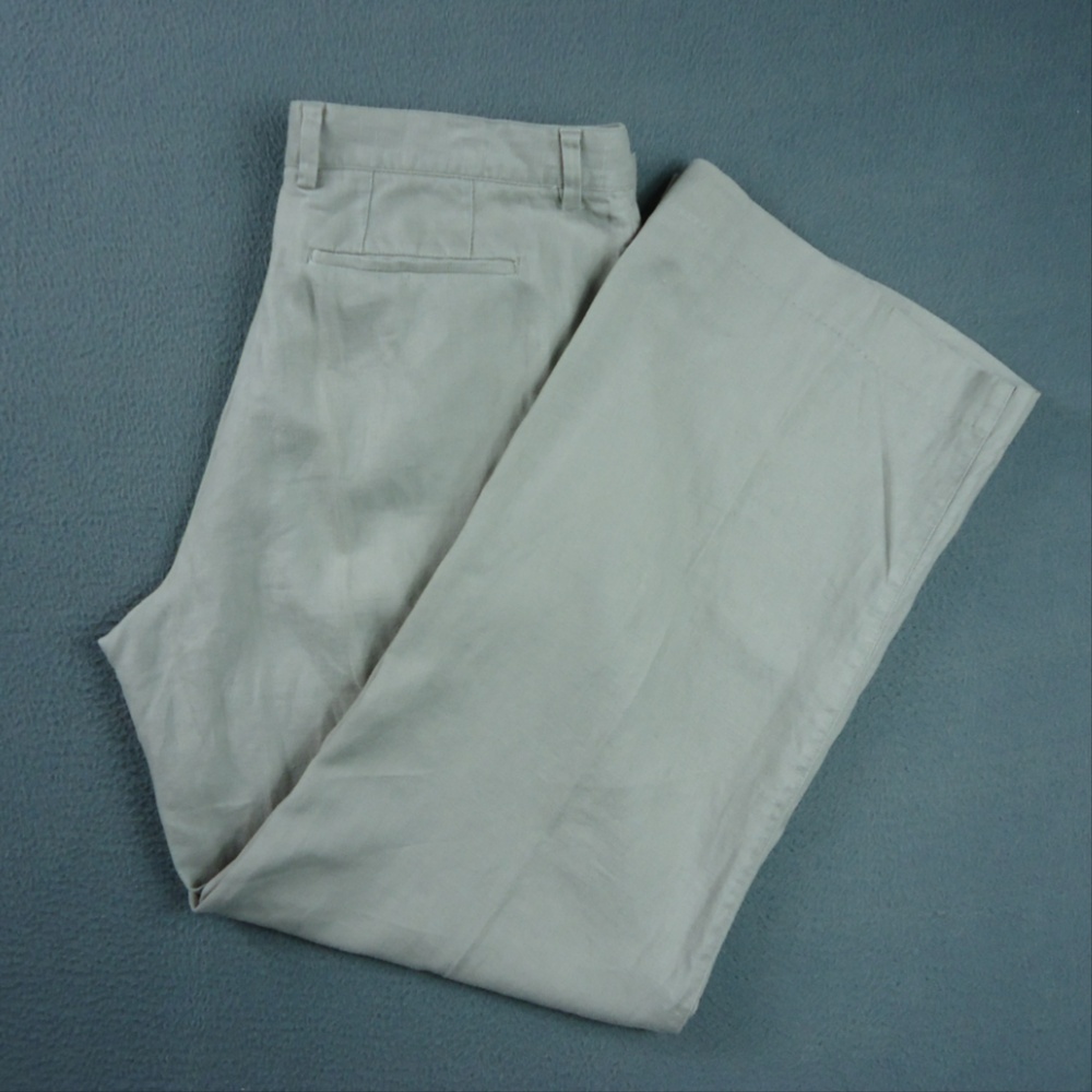Vintage Banana Republic Mens Linen Pants 38L Light Gray Coastal Resort Beach Y2K